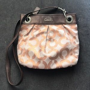 Coach rose gold crossbody